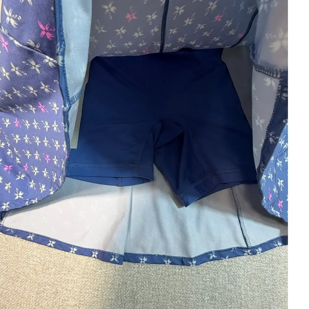 RLX Ralph Lauren Women S Blue Floral Performance Golf Tennis Athletic Skort